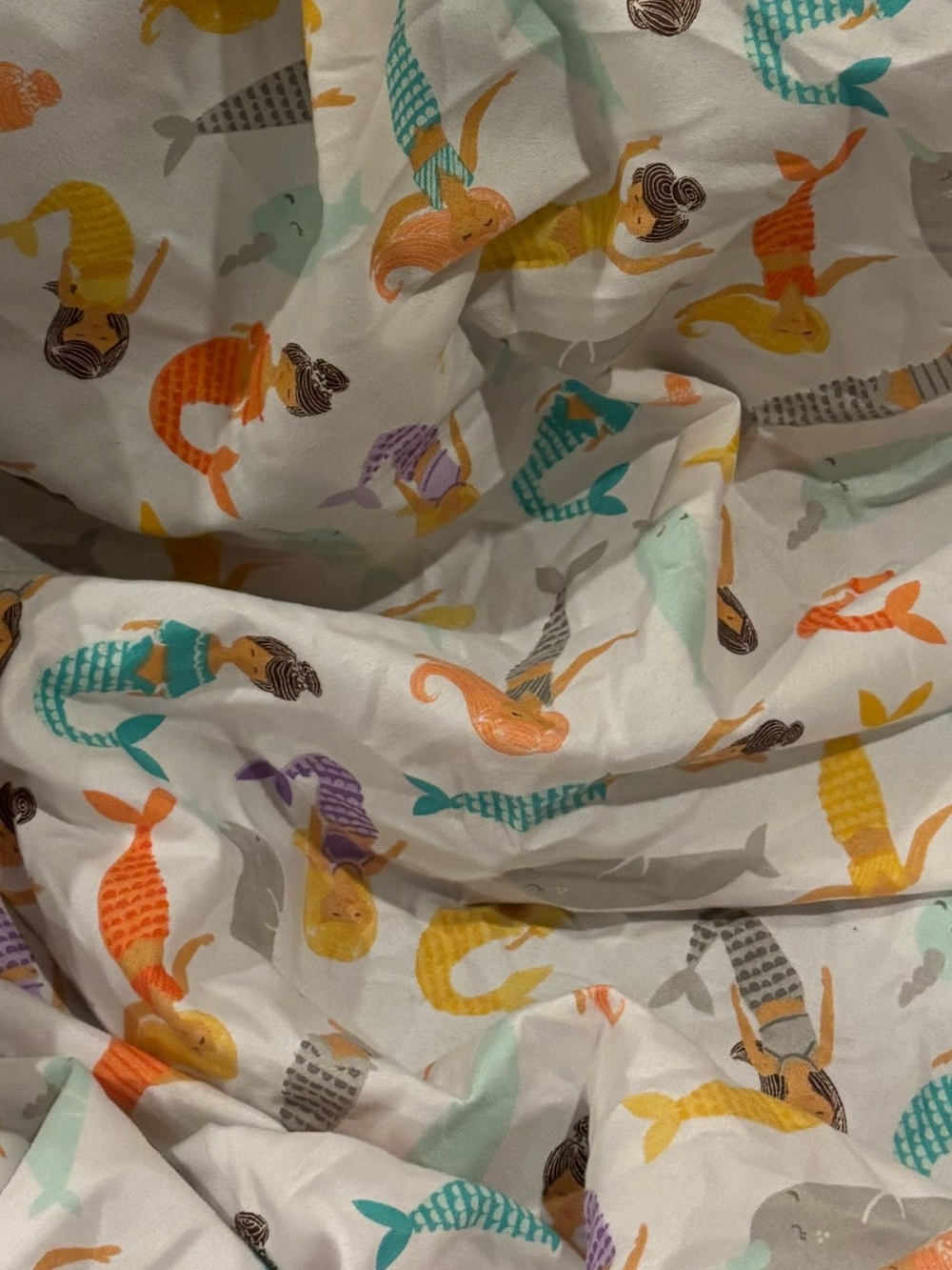 Pillowfort Magical Mermaid and narwhals fitted sheet